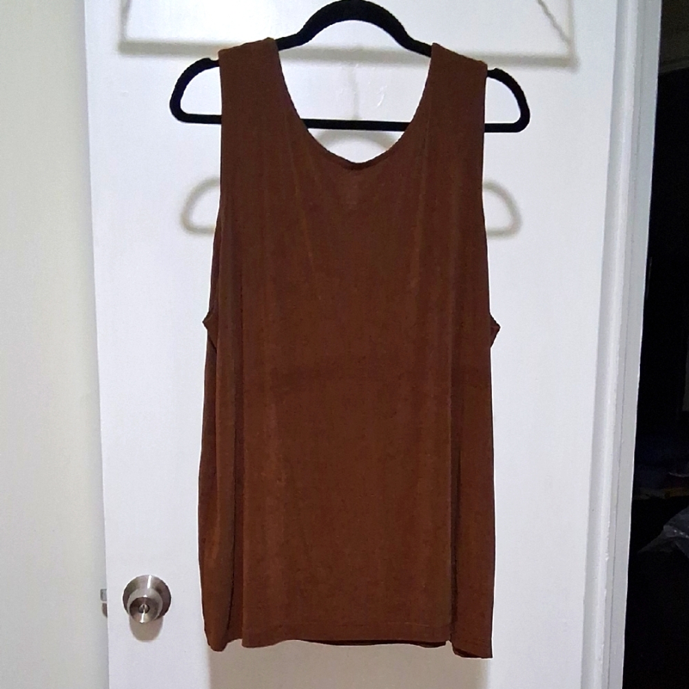 Chico's Travelers Brown Tank Top Chico's Size 4